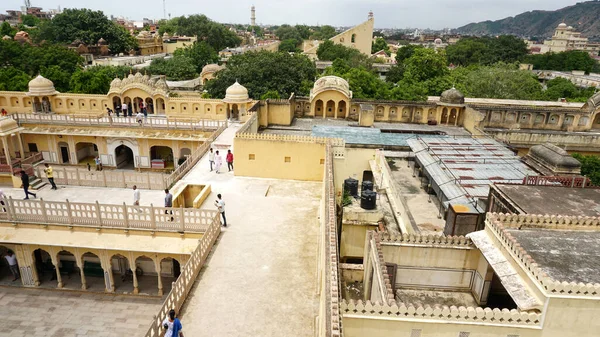 Jaipur India Srpna 2019 Panoramatický Pohled Nádvoří Hawa Mahal Také — Stock fotografie