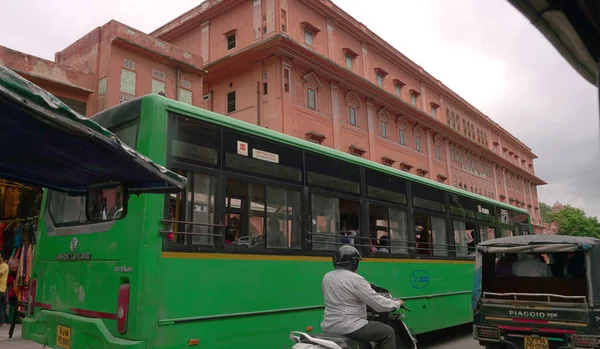 Jaipur Rajasthan India Augustus 2019 Jaipur Stadsmarkt Met Roze Gekleurde — Stockfoto