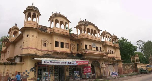 Jaipur Rajasthan India Agosto 2019 Zona Mercado Ciudad Jaipur Con — Foto de Stock