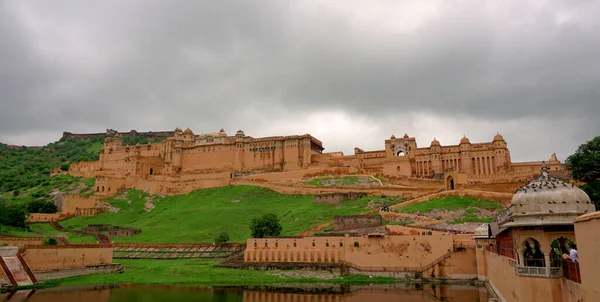 Jaipur Rajasthan Índia Agosto 2019 Vista Panorâmica Forte Amer Arquitetura — Fotografia de Stock