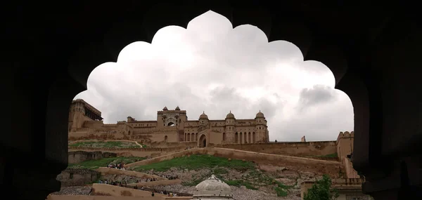 Jaipur Rajastán India Agosto 2019 Hermosa Vista Panorámica Del Fuerte —  Fotos de Stock