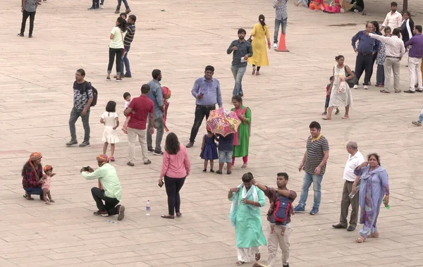 Jaipur Índia Agosto 2019 Vista Aérea Superior Das Pessoas Que — Fotografia de Stock