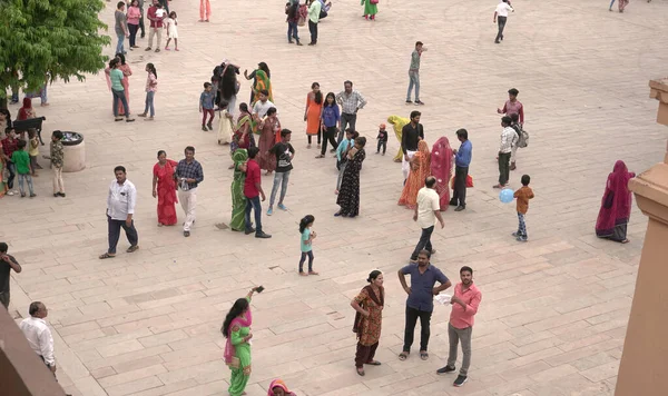 Jaipur Índia Agosto 2019 Vista Aérea Superior Das Pessoas Que — Fotografia de Stock