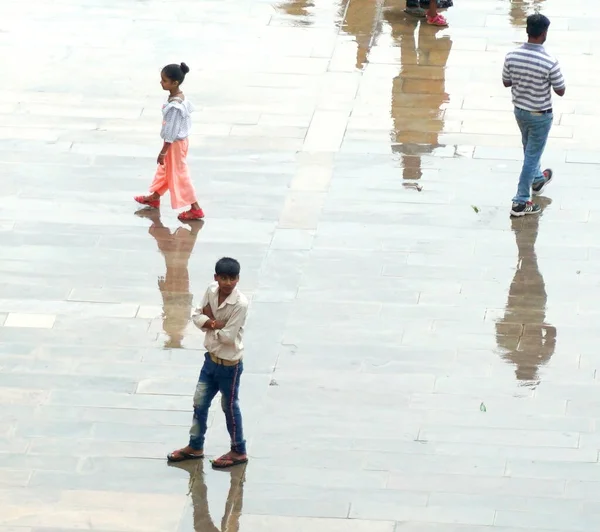 Jaipur India August 2019 Pohled Shora Dav Chodících Zemi — Stock fotografie