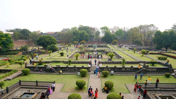 Pune Maharashtra India Února 2020 Turisté Pevnosti Shaniwar Wada Shaniwar — Stock fotografie