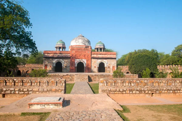 Isa Khan Graf Gelegen Buurt Van Mughal Emperor Humayun Tomb — Stockfoto