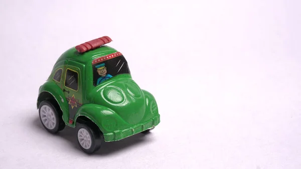 Pune Indien April 2020 Großaufnahme Eines Spielzeugautos Der Polizei Das — Stockfoto