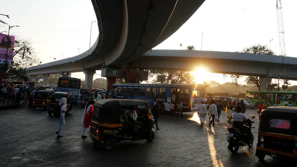 Pune India Gennaio 2020 Traffico Quotidiano Vita Cittadina Nelle Strade — Foto Stock