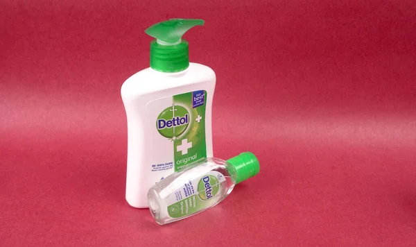 Pune India 30Th Maj 2020 Dettol Varumärke Handdesinfektionsgel Och Antiseptiska — Stockfoto