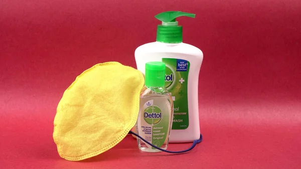 Pune India 30Th May 2020 Dettol Brand Hand Sanitizer Gel — Foto de Stock