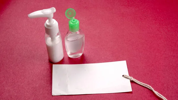 Alcohol Gel Hand Wash Sanitizer Bottles Cleaners Bacteria Prevent Germs —  Fotos de Stock