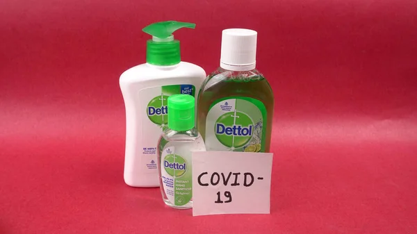 Pune India 30Th May 2020 Dettol Brand Hand Sanitizer Gel —  Fotos de Stock