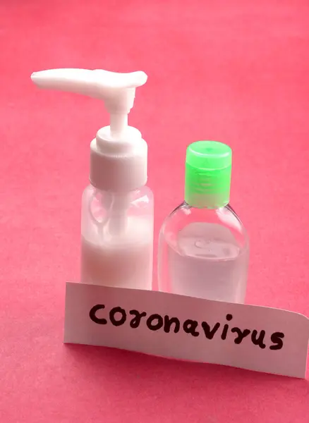 Alkol Jeli Yıkama Antibakteriler Için Dezenfektan Temizleyiciler Corona Covid Gibi — Stok fotoğraf