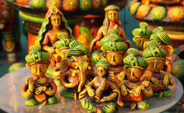 Kırsal Köy Fuarında Yapımı Hint Idolleri Dükkânı — Stok fotoğraf