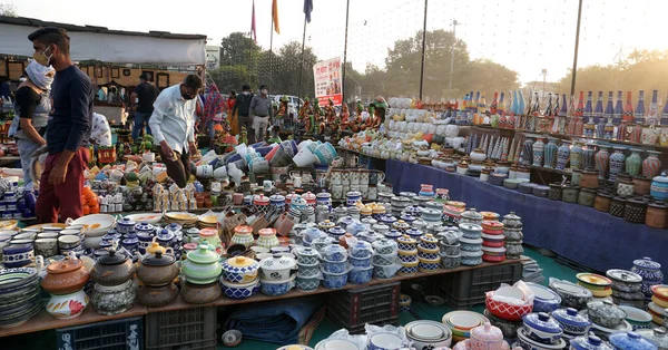 Jodhpur Inde Août 2019 Des Personnes Non Identifiées Faisant Shopping — Photo