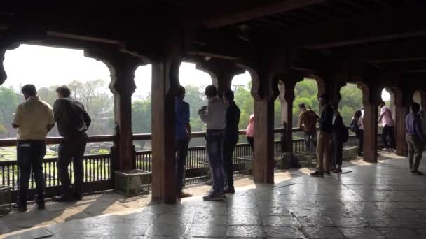 Pune Maharashtra India Febbraio 2020 Turista Nel Forte Shaniwar Wada — Video Stock