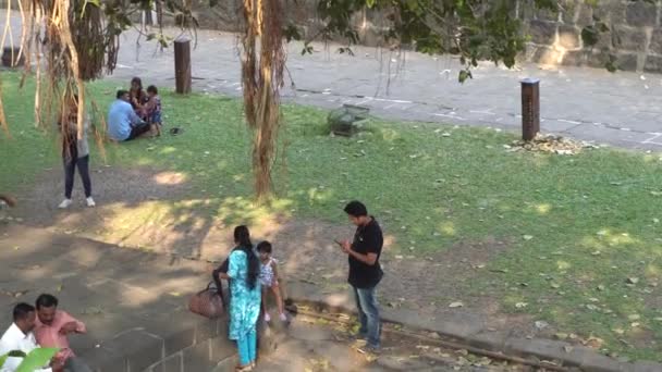 Pune Maharashtra India 2020 Tourist Shaniwar Wada Fort 샤니와 르와다는 — 비디오