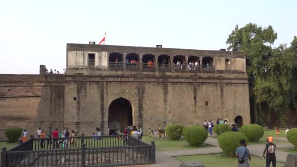 Pune Maharashtra India February 2020 Tourist Shaniwar Wada Fort Shaniwar — ストック動画