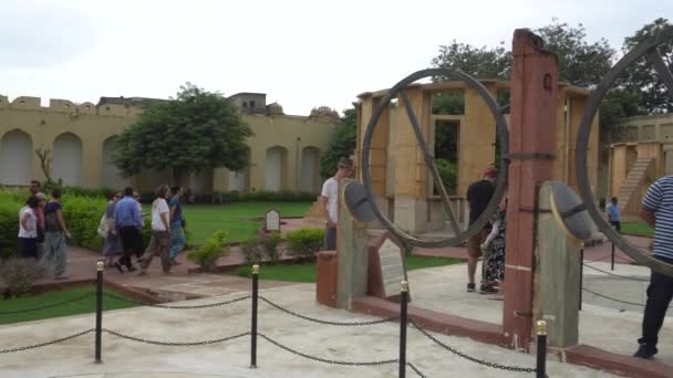 Jaipur Índia Circa Agosto 2019 Visita Observatório Astronômico Jantar Mantar — Vídeo de Stock