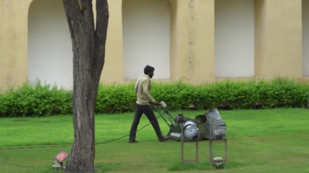 Jaipur India Circa 13Th August 2019 Mensen Bezoeken Astronomisch Observatorium — Stockvideo