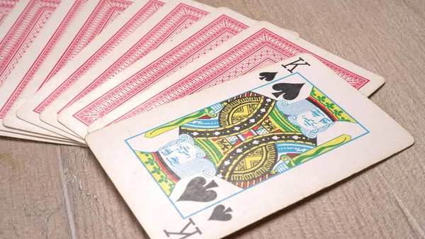 Pune Maharashtra India 20Th May 2020 Playing Cards Wooden Background — 图库照片