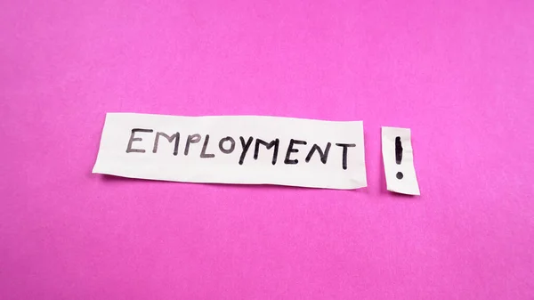 Employment word cutting concept for downsizing or unemployment issues.
