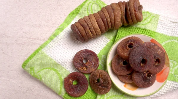 Taze Incir Anjeer Meyvesi Sağlıklı Vegan Gıda Konsepti Mutfak Masasının — Stok fotoğraf