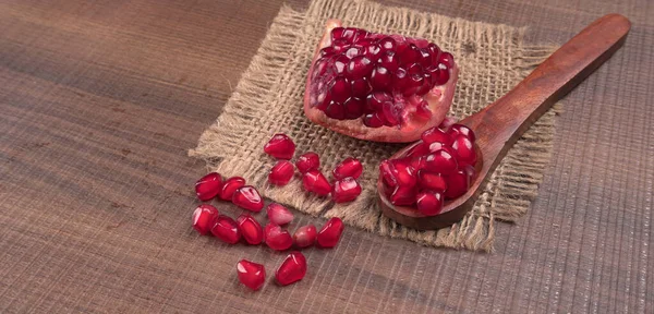 Fresh Pomegranate Rich Natural Antioxidants Concept Red Fruit Vitamins Natural — Stock Photo, Image