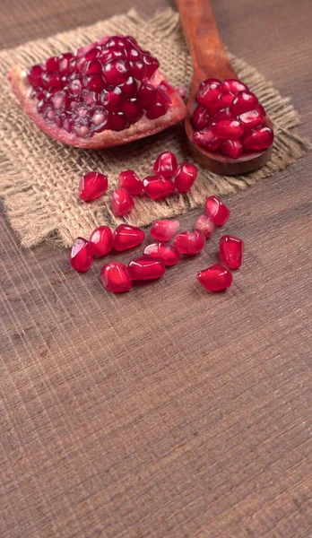 Fresh Pomegranate Rich Natural Antioxidants Concept Red Fruit Vitamins Natural — Stock Photo, Image