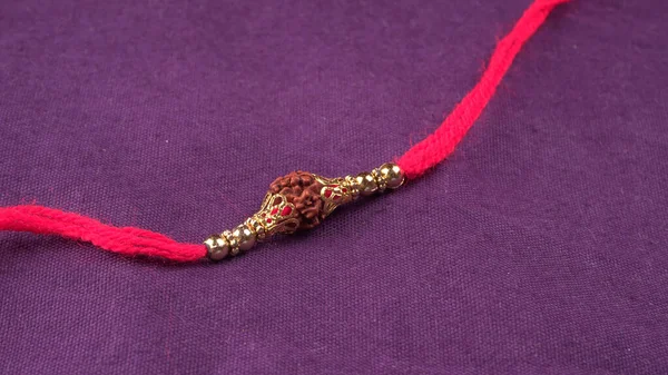 Traditionelles Indisches Armband Ruft Rakhi Schwester Bindet Brüder Handgelenk Die — Stockfoto