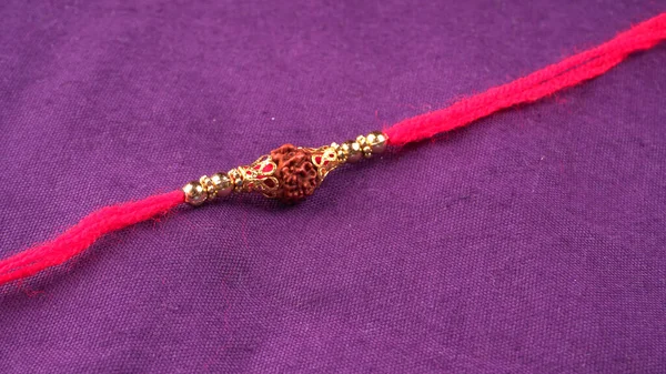 Traditionelles Indisches Armband Ruft Rakhi Schwester Bindet Brüder Handgelenk Die — Stockfoto