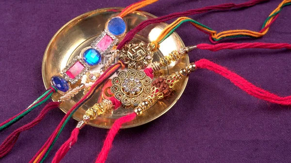 Bracelets Indiens Traditionnels Appelle Rakhi Soeur Liens Sur Les Frères — Photo