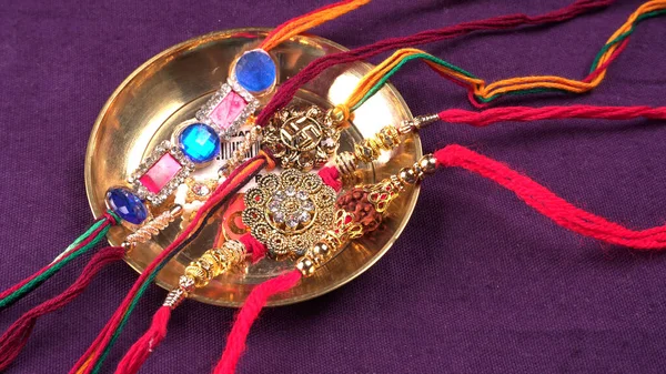 Bracelets Indiens Traditionnels Appelle Rakhi Soeur Liens Sur Les Frères — Photo