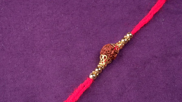 Traditionelles Indisches Armband Ruft Rakhi Schwester Bindet Brüder Handgelenk Die — Stockfoto