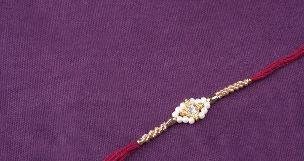 Traditionelles Indisches Armband Ruft Rakhi Schwester Bindet Brüder Handgelenk Die — Stockfoto