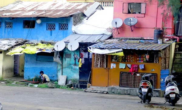 Typical Street Indian Town — Zdjęcie stockowe