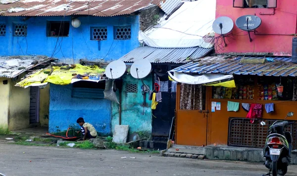 Typical Street Indian Town — Zdjęcie stockowe