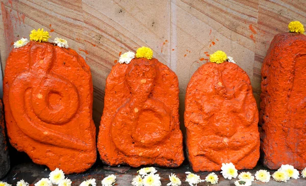 Straßenladen Mit Handgefertigten Statuen Des Indischen Idols Ländlichen Dorf — Stockfoto