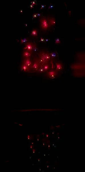Размытые Рождественские Огни Черном Фоне Абстрактный Фон — стоковое фото
