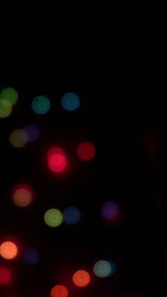 Luzes Natal Borradas Fundo Preto Fundo Abstrato — Fotografia de Stock