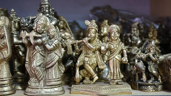 Street Shop Handmade Statues Indian Idol Rural Village — Stock Photo, Image
