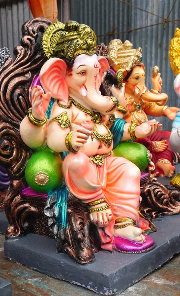 Indian Hindu God Lord Ganesha Statue Coated Color Sold Ganesh — Stock Photo, Image