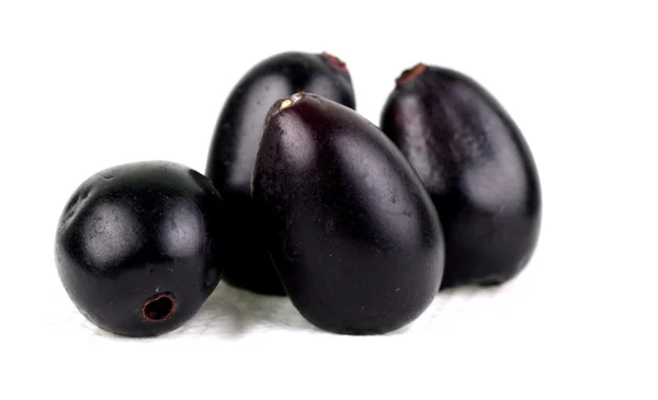 Jambul o Jamun (Syzygium cumini) isolati su sfondo bianco — Foto Stock