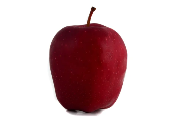 Nahaufnahme des roten Apfels isoliert auf weißem Hintergrund. — Stockfoto