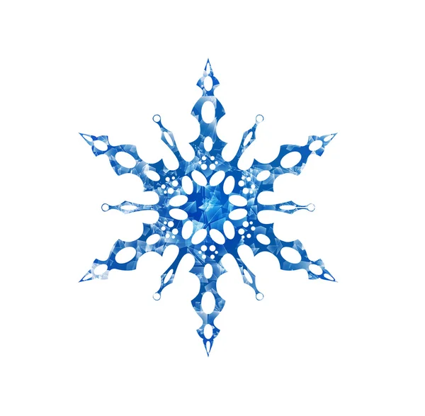 Frozen snowflake on white background — Διανυσματικό Αρχείο