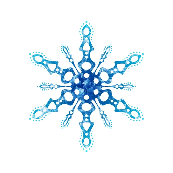Frozen snowflake on white background — Διανυσματικό Αρχείο