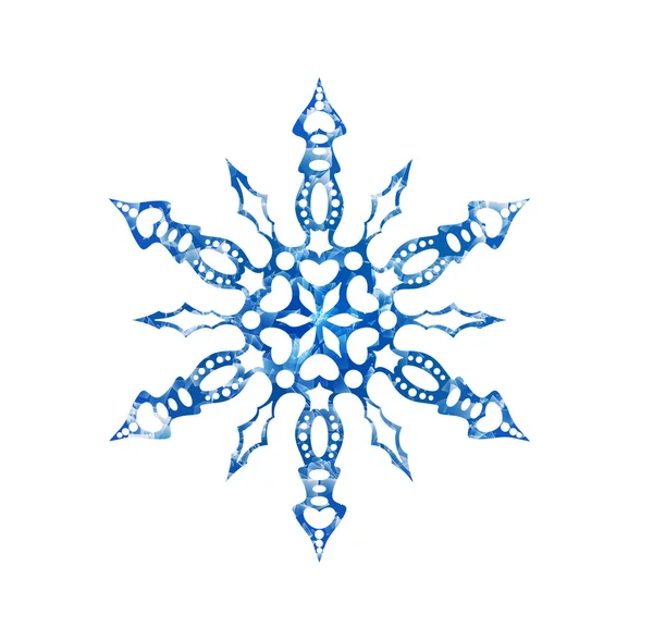 Copo de nieve congelado sobre fondo blanco — Vector de stock