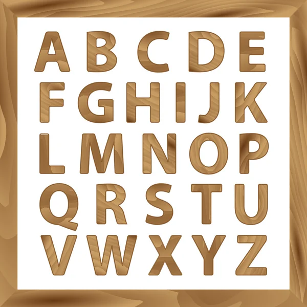 Wooden Alphabet set with all Letters — Φωτογραφία Αρχείου