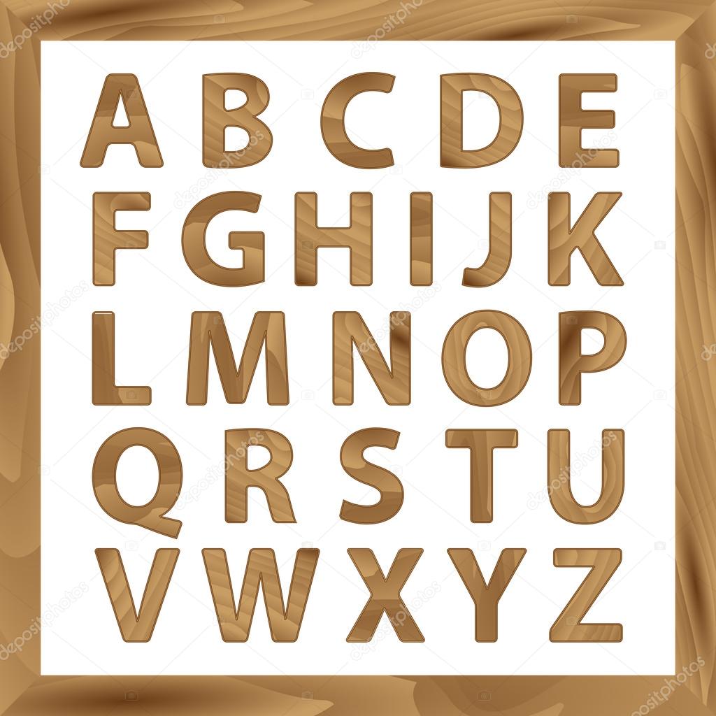 Wooden Alphabet set with all Letters