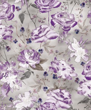 el suluboya çiçek yinelenebilir kompozisyon boyalı.